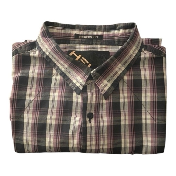 HELIX-MENS PLAID SHIRT-XXL - Picture 1 of 9